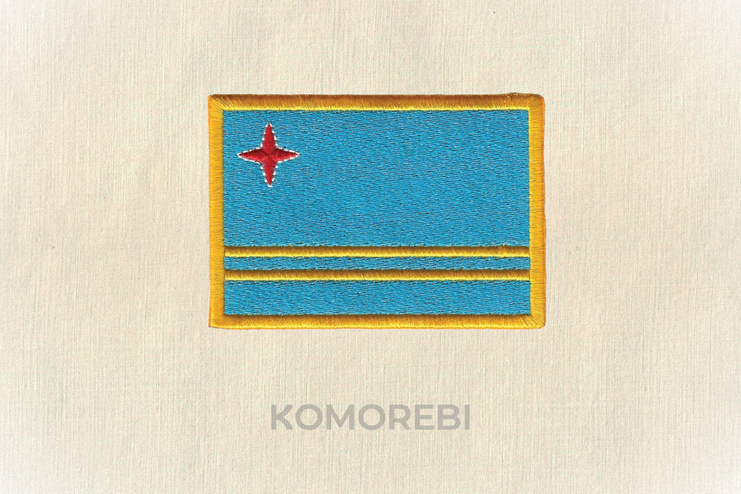 Écusson brodé — Drapeau d'Aruba