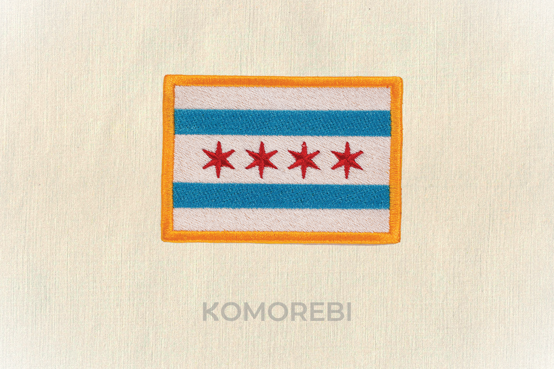 Écusson brodé — Drapeau de Chicago
