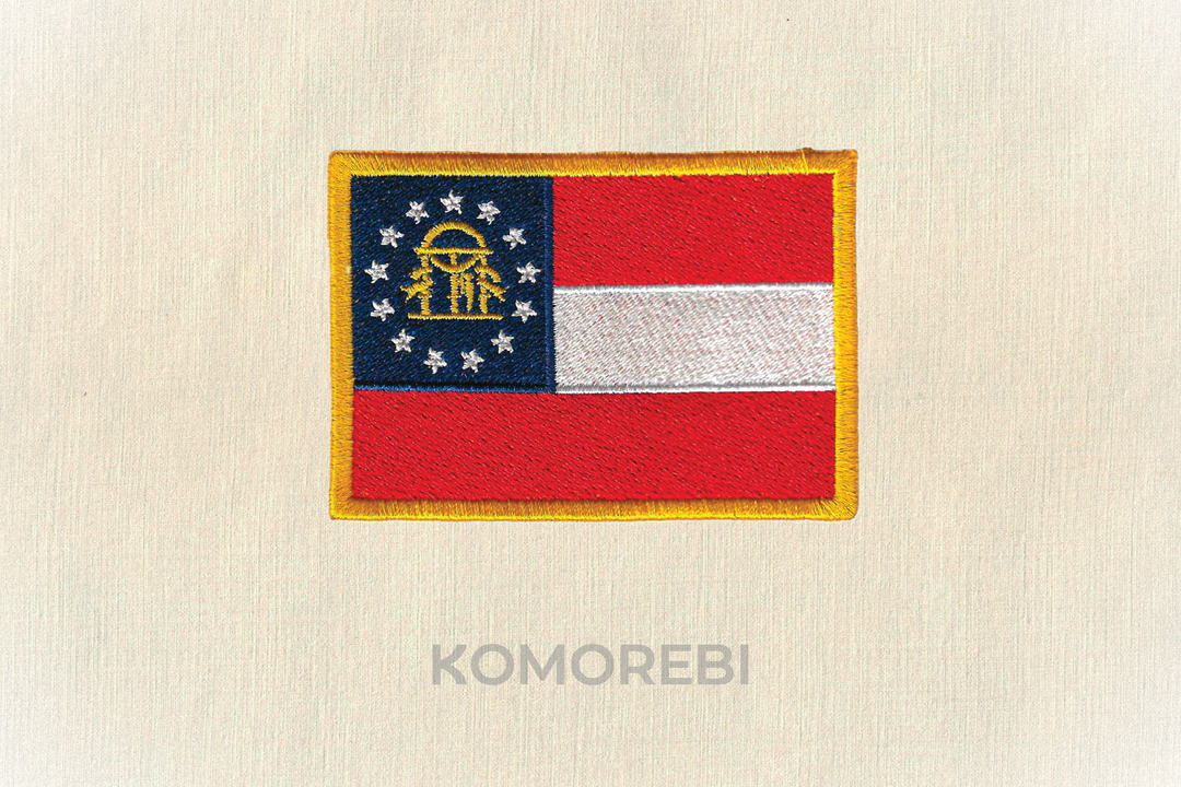 Écusson brodé — Drapeau de la Géorgie (État américain)
