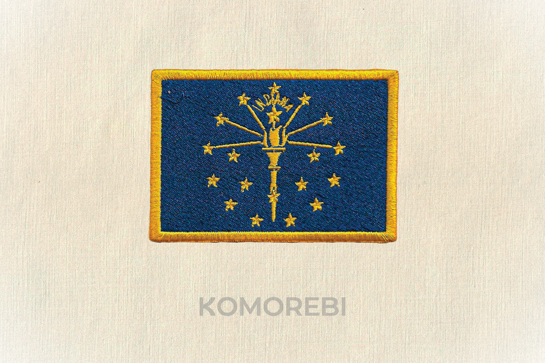 Écusson brodé — Drapeau de l'Indiana
