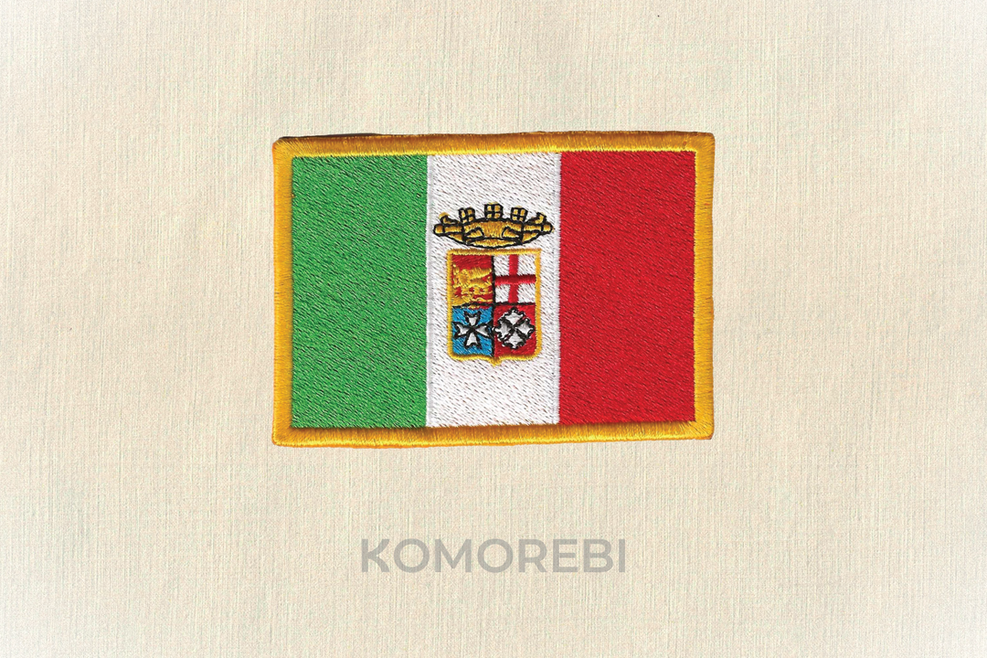 Écusson brodé — Drapeau de l'Italie (naval)