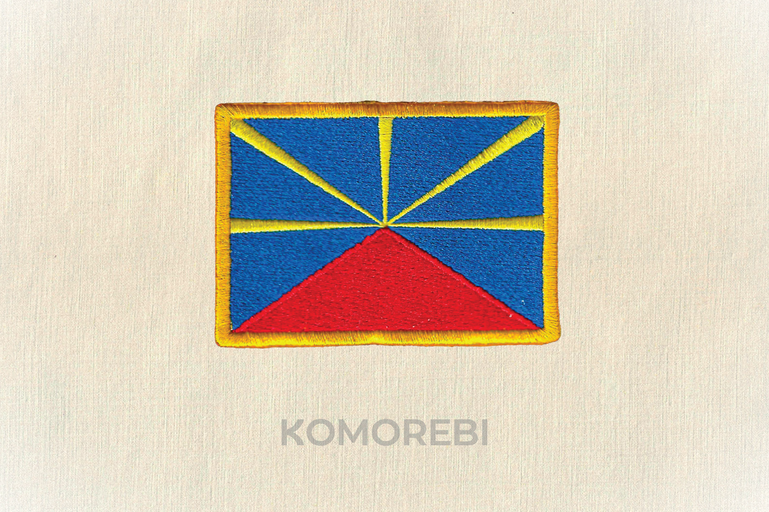 Écusson brodé — Drapeau de La Réunion