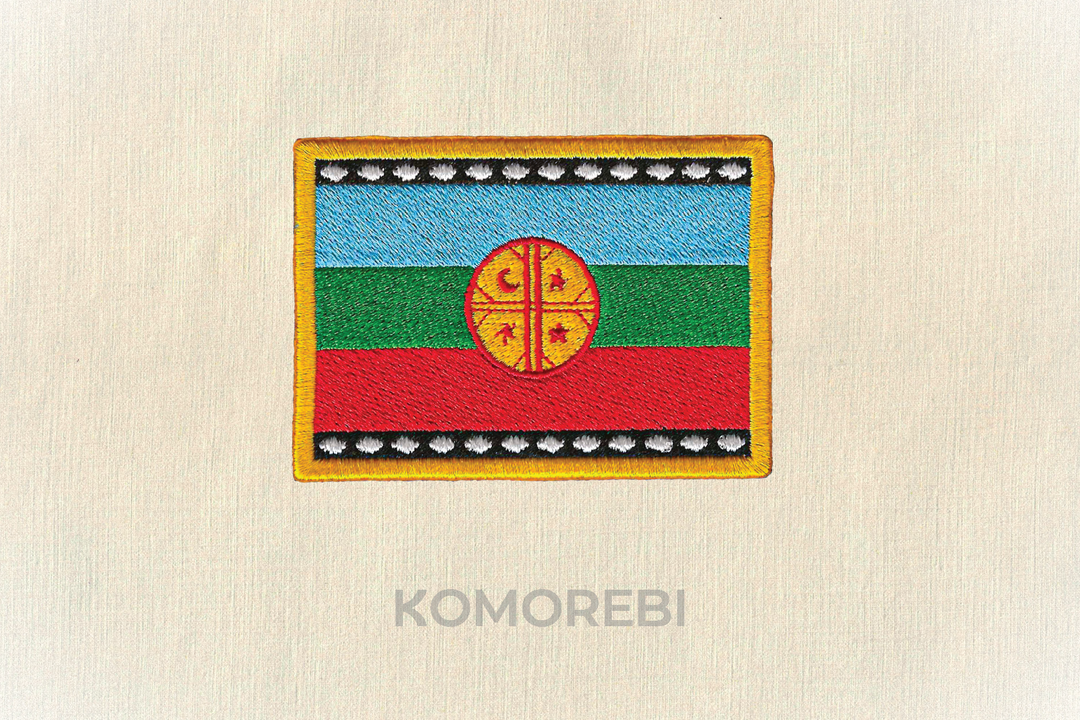 Écusson brodé — Drapeau mapuche