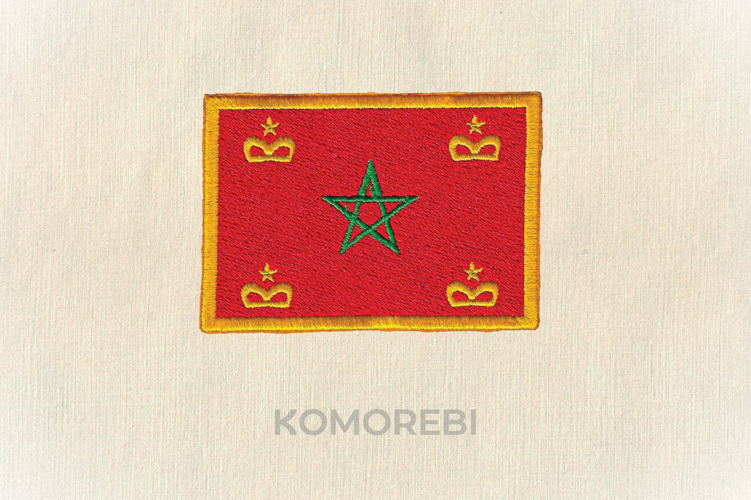 Écusson brodé — Drapeau du Maroc (naval)