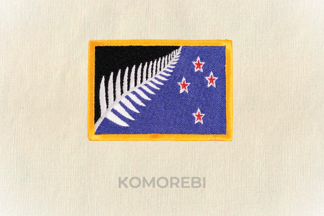 Écusson brodé — Drapeau de la Nouvelle-Zélande (Silver Fern)