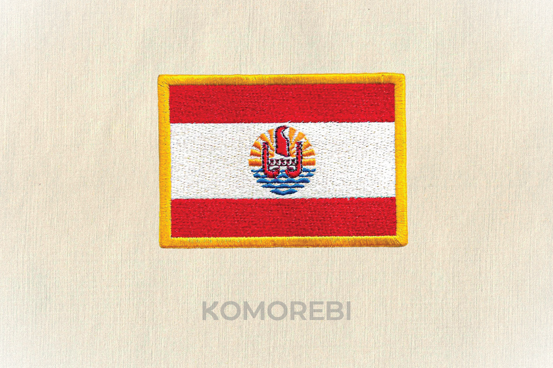 Écusson brodé — Drapeau de Polynésie française