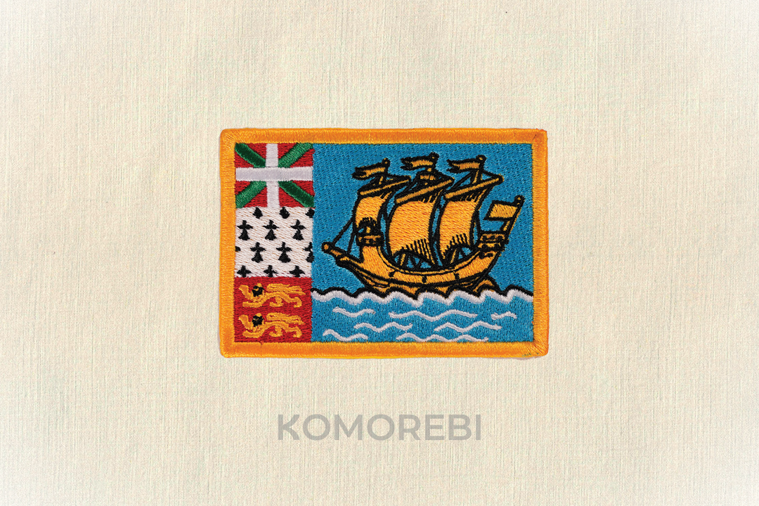 Écusson brodé — Drapeau de Saint-Pierre-et-Miquelon