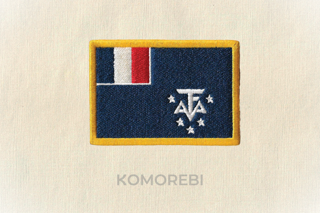Écusson brodé — Drapeau des Terres australes et antarctiques françaises