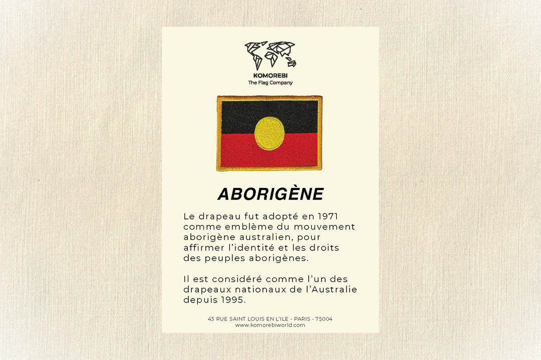 Aborigène - Drapeau Brodé