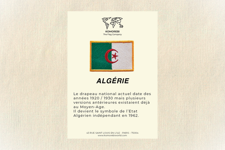 Algérie - Drapeau Brodé