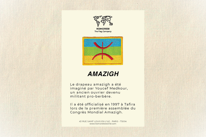 Amazigh Berbère - Drapeau Brodé