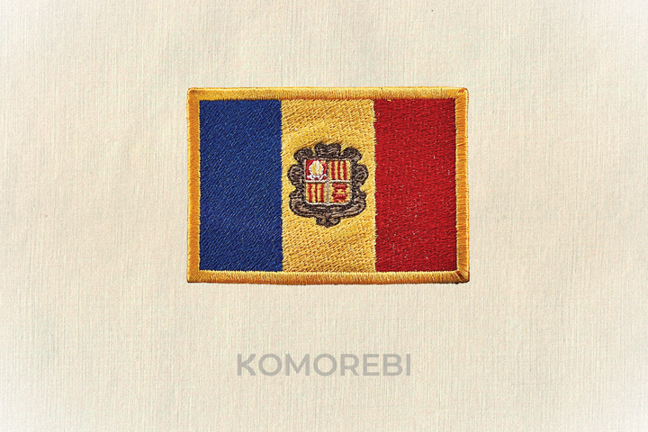 Andorre - Drapeau Brodé