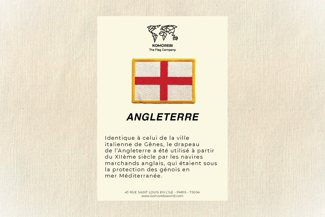 Angleterre - Drapeau Brodé