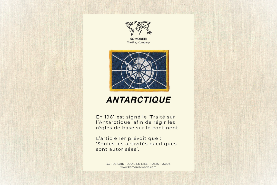 Antarctique - Drapeau Brodé