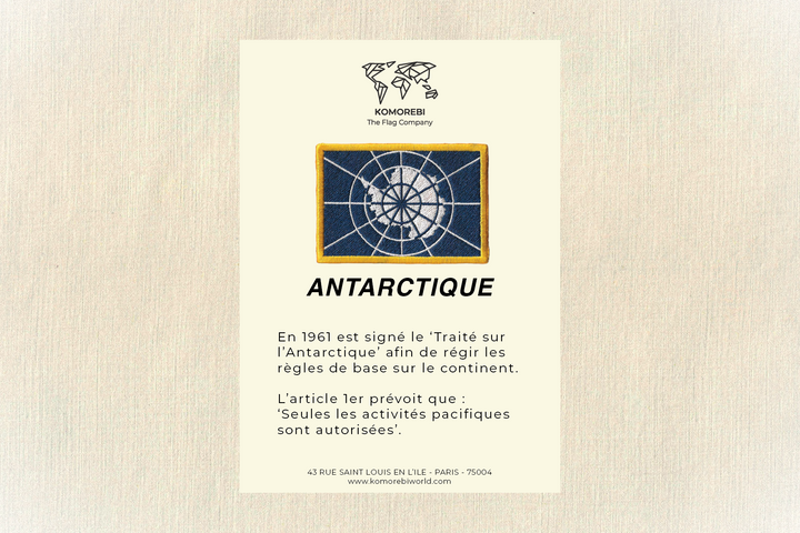 Antarctique - Drapeau Brodé