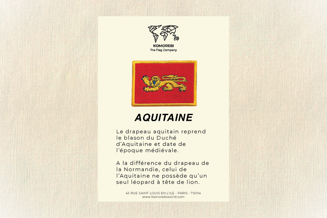 Aquitaine - Drapeau Brodé