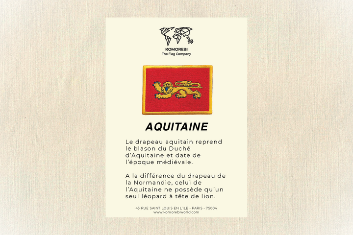 Aquitaine - Drapeau Brodé