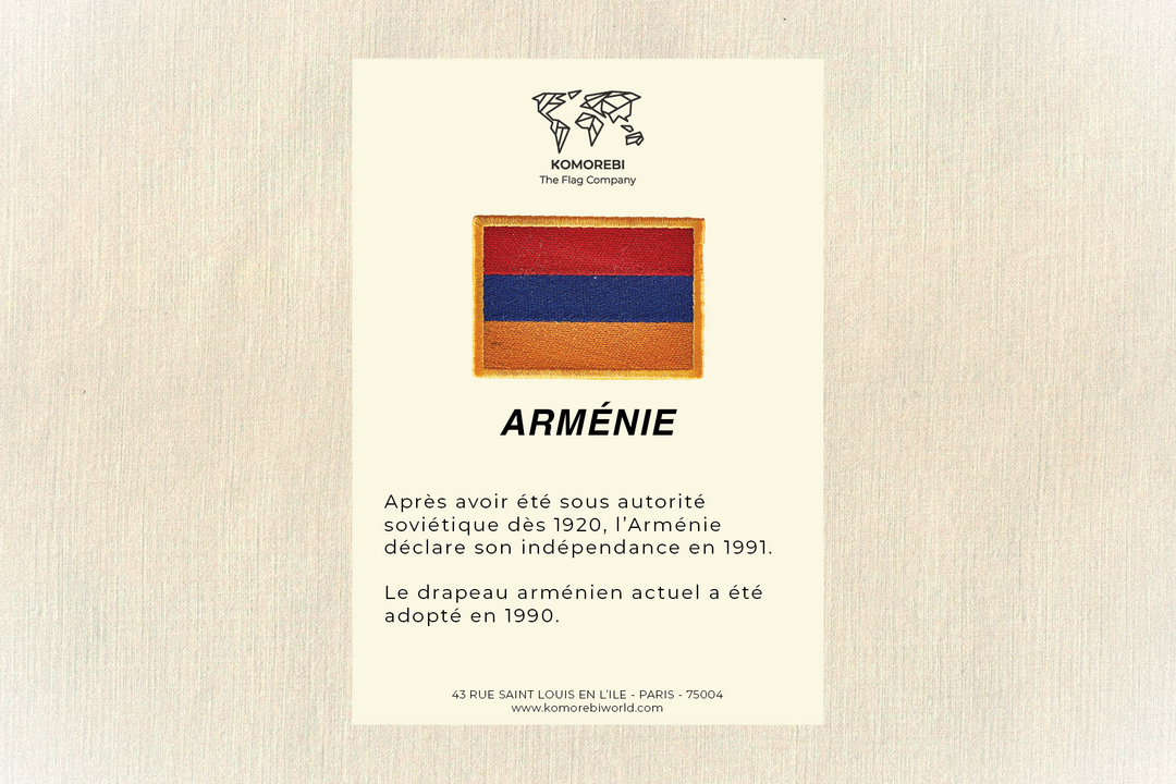 Arménie - Drapeau Brodé