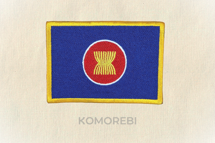 ASEAN (Association Des Nations d'Asie du Sud-Est)- Drapeau Brodé