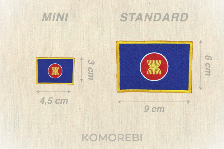 ASEAN (Association Des Nations d'Asie du Sud-Est)- Drapeau Brodé