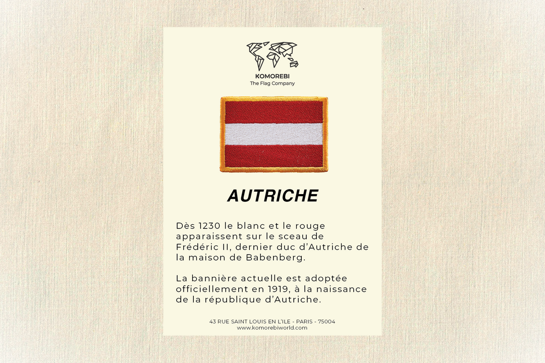 Autriche - Drapeau Brodé