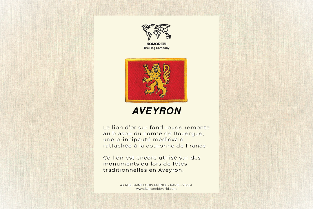 Aveyron - Drapeau Brodé