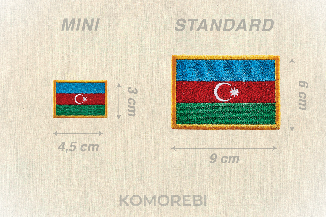 Azerbaïdjan - Drapeau Brodé