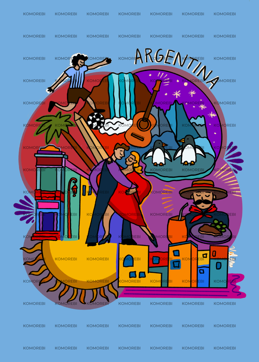 Argentine - Komorebi x ValeMontero - Poster 50x70cm
