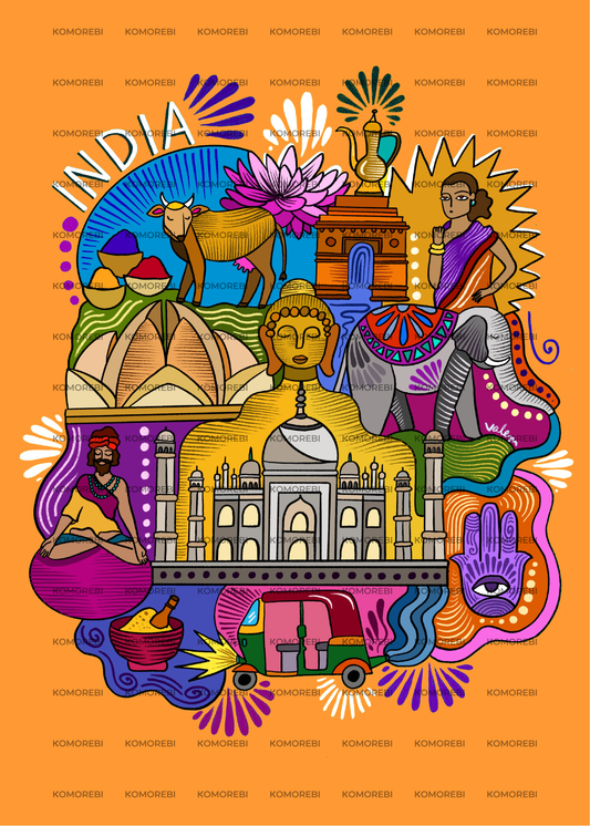 India - Komorebi x ValeMontero - Poster 50x70cm