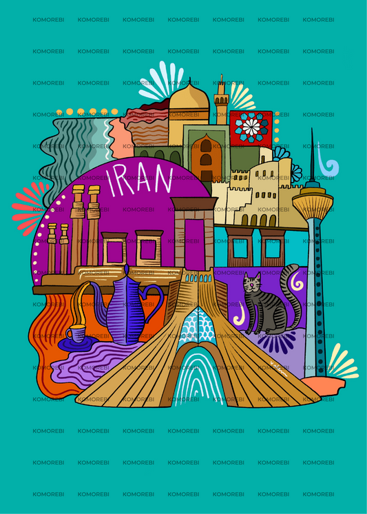Iran - Komorebi x ValeMontero - Poster 50x70cm