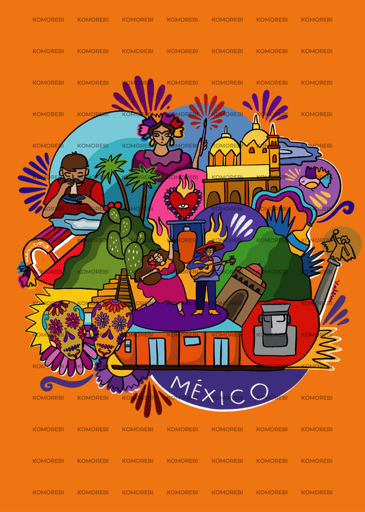 Mexico - Komorebi x ValeMontero - Poster 50x70cm