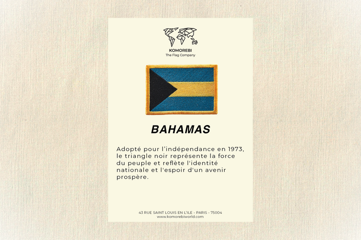 Bahamas - Drapeau Brodé