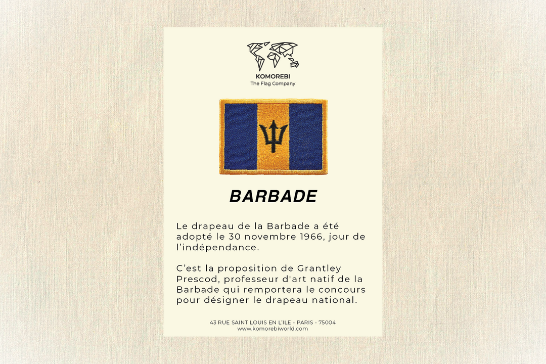 Barbade - Drapeau Brodé