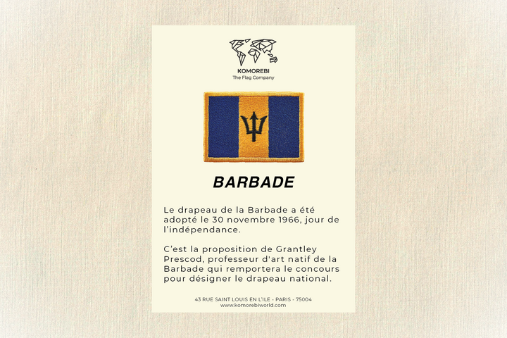 Barbade - Drapeau Brodé