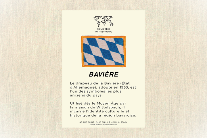 Bavière - Drapeau Brodé