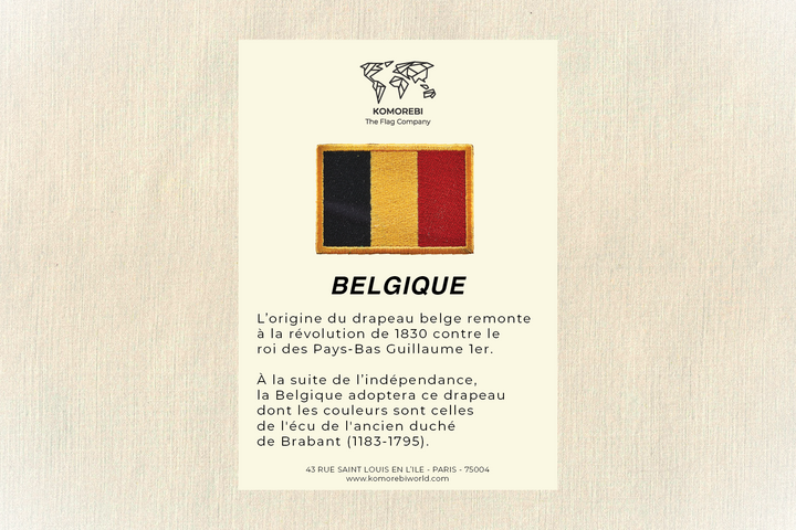 Belgique - Drapeau Brodé