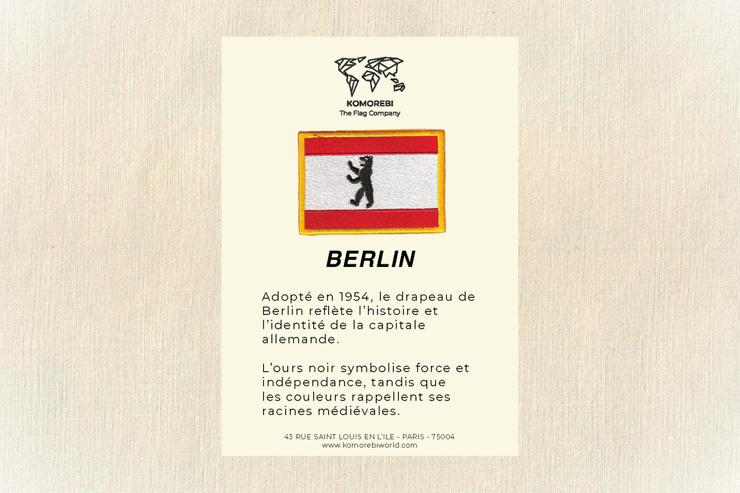 Berlin- Drapeau Brodé