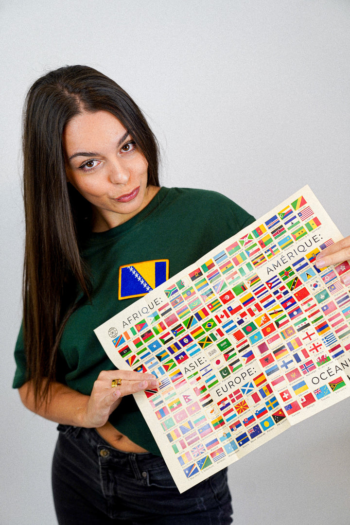 Camiseta de bandera de Bosnia y Herzegovina