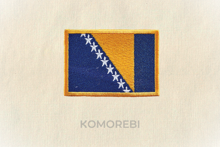 Bosnie Herzégovine - Drapeau Brodé