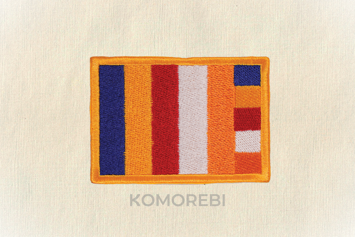 Bouddhiste - Drapeau Brodé