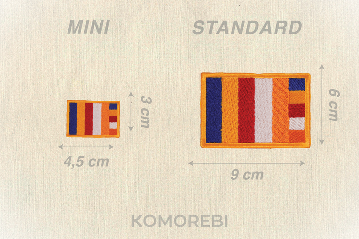 Bouddhiste - Drapeau Brodé