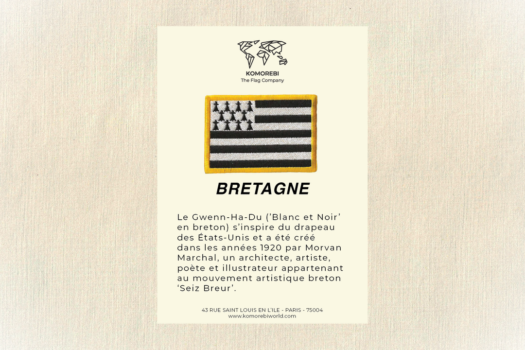 Bretagne - Drapeau Brodé