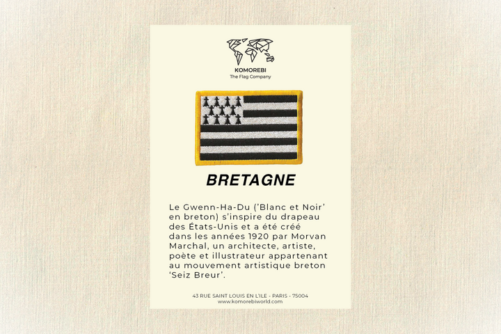 Bretagne - Drapeau Brodé
