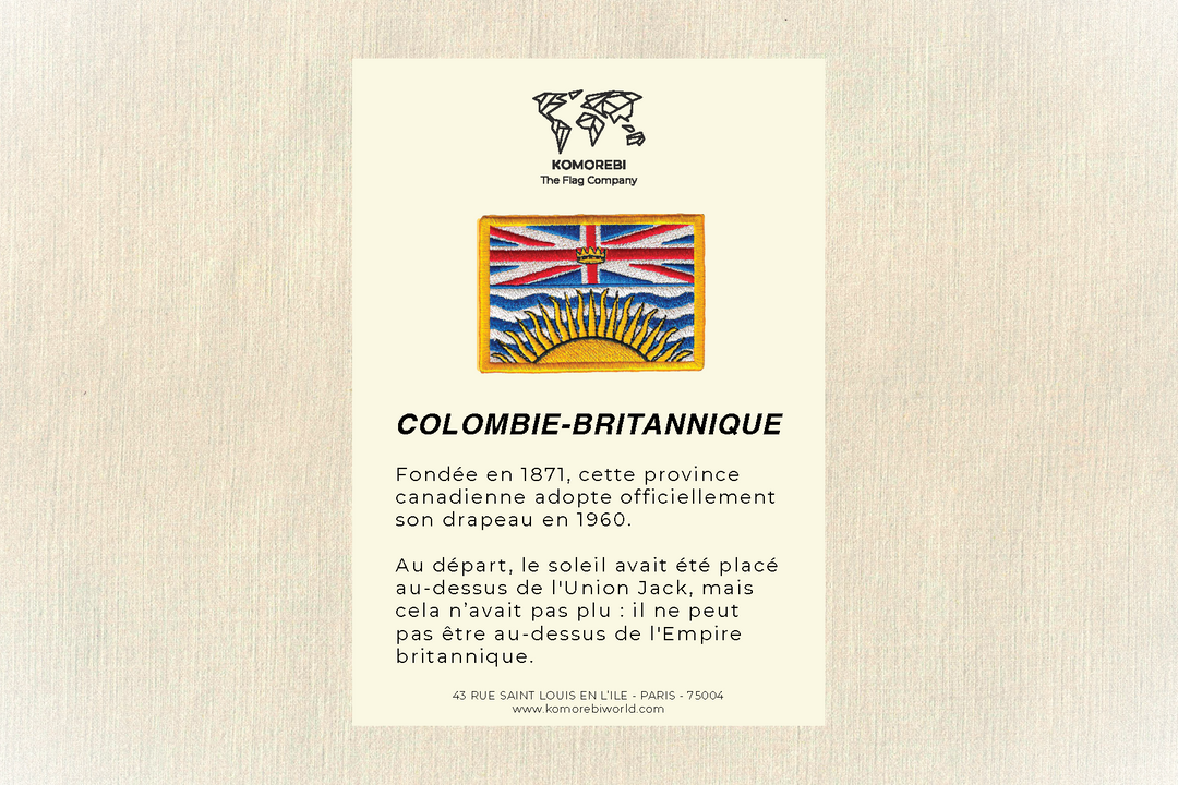 Colombie-Britannique - Drapeau Brodé