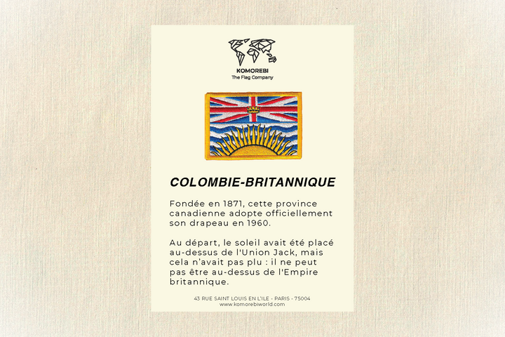 Colombie-Britannique - Drapeau Brodé