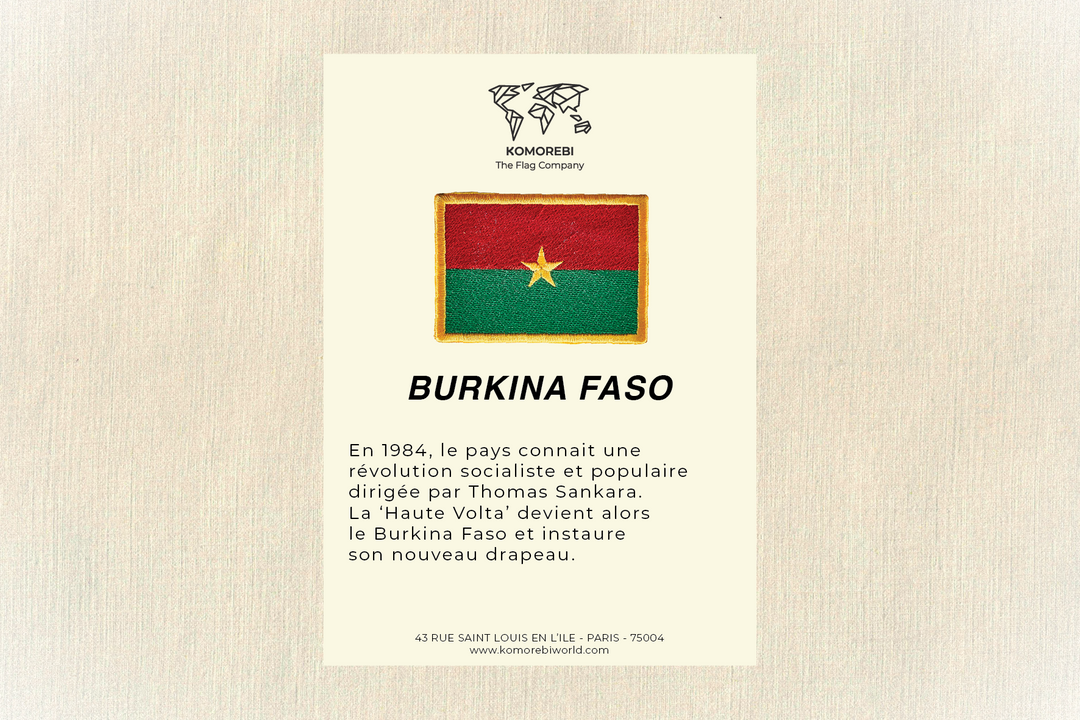 Burkina Faso - Drapeau Brodé