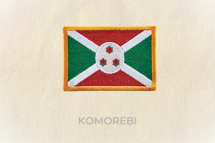 Burundi - Drapeau Brodé