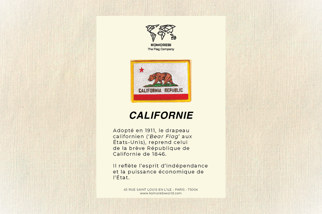 Californie - Drapeau Brodé