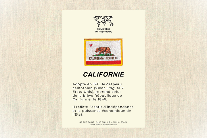 Californie - Drapeau Brodé