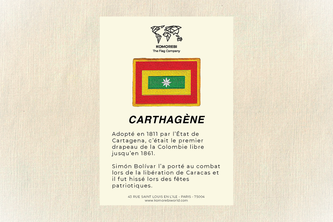 Carthagène - Drapeau Brodé
